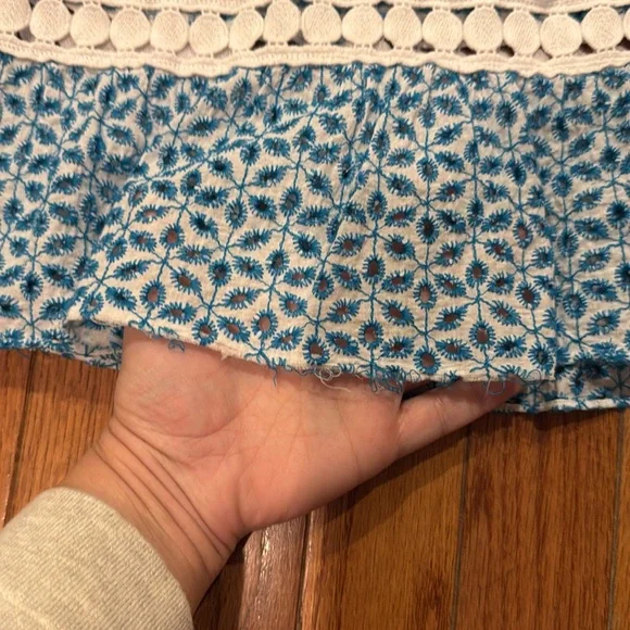 Lilly Pulitzer Zazie Top - Mr. Peacock Blue Zanzibar Eyelet - Picture 6 of 6